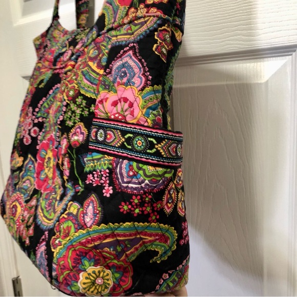 Vera Bradley Pleated Tote Retired Vibrant Pattern “Symphony in Hue” - Picture 9 of 14